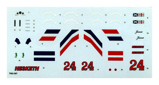 Tameo - TWU007 James hunt Hesketh 308 C SP Italia 1975 1/43 Scale