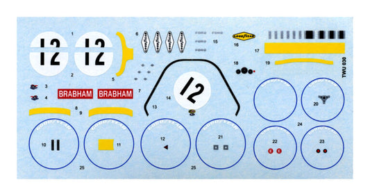 Tameo - TWU030 Jack Brabham Brabham BT33 GP Sud Africe 1970 1/43 Scale