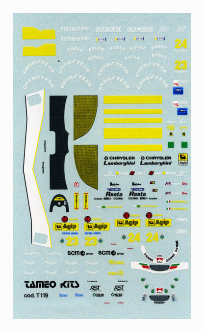 Tameo - TMK154 Minardi M-192b Lamborghini- 1992 - White Metal Car Kit - Scale 1:43, Made in Italy