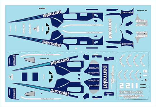 Tameo - TMK232 Brabham BT-46 Alfa Romeo - 1978 - White Metal Car Kit - Scale 1:43, Made in Italy