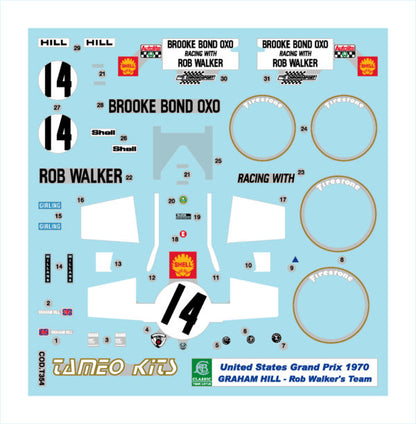 Tameo - TMK360 Lotus 72 Ford - 1970 - White Metal Car Kit - Scale 1:43, Made in Italy