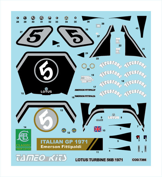 Tameo - TMK368 Lotus Typ 56B - 1971 - White Metal Car Kit - Scale 1:43, Made in Italy