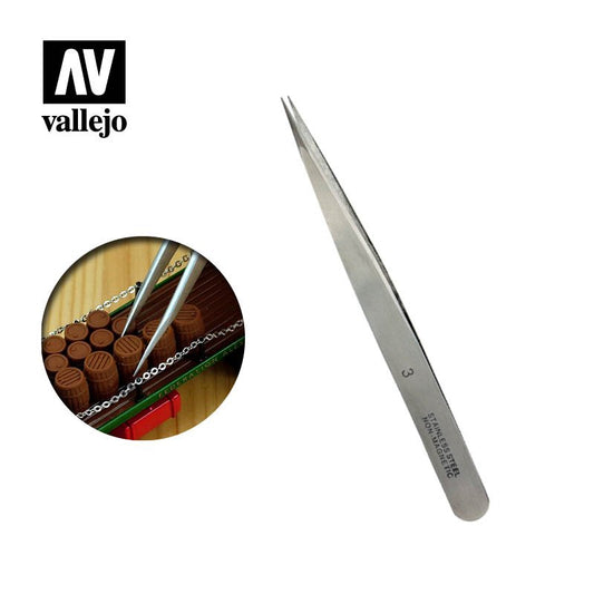 Vallejo - Straight Fine Tweezers 120mm