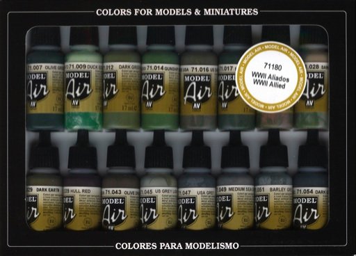 Vallejo - Model Air WW2 Allied 16 Colors Set
