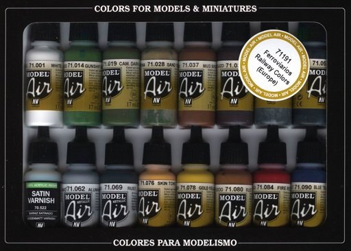 Vallejo - Model Air European RR 16 Color Set