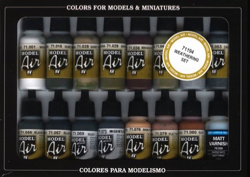 Vallejo - Model Air Weathering 16 Colors Set