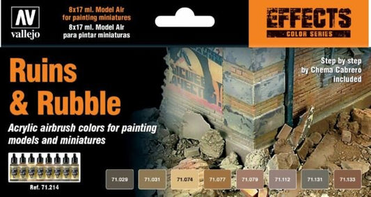 Vallejo - Model Air Ruins&Rubble Effects Set (8)