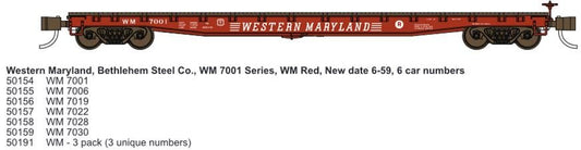 Wheels Of Time - N 53'6'GP Flatcar WM 7022