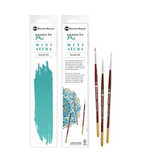 Borciani e Bonazzi 26900 ART KIT Passion for Art - Miniature set of 3 brushes
