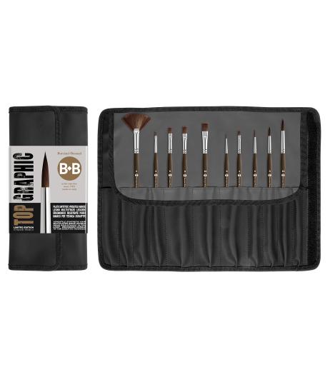 Borciani Bonazzi Kit Top Graphic 10 Paint Brush Set Limited Edition
