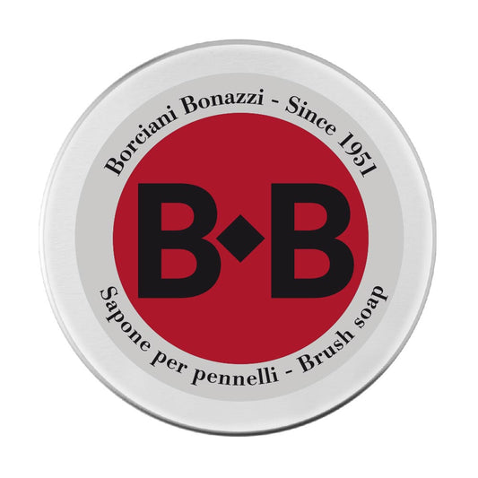 Borciani Bonazzi Vegetable soap for brushes in an aluminum box, 3.5 oz