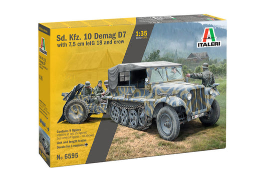 Italeri - 1:35 Kfz. 10 DEMAG D7 with 7,5cm Le. IG 18 + crew