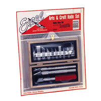 Wooden Box Hobby Knife Set