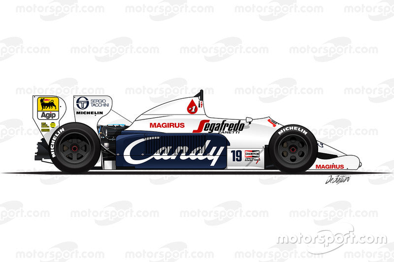 Tameo - TMK227 Toleman Tg-184 Hart - 1984 - White Metal Car Kit - Scale 1:43, Made in Italy