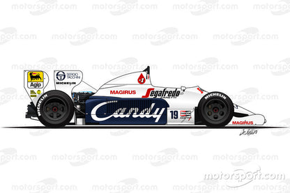 Tameo - TMK227 Toleman Tg-184 Hart - 1984 - White Metal Car Kit - Scale 1:43, Made in Italy