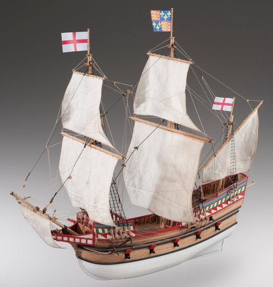 Dusek-Mamoli - D017 Golden Hind - Plank-On-Bulkhead Wood Ship Model Kit - 1:72 Scale - 500 mm (20") Long