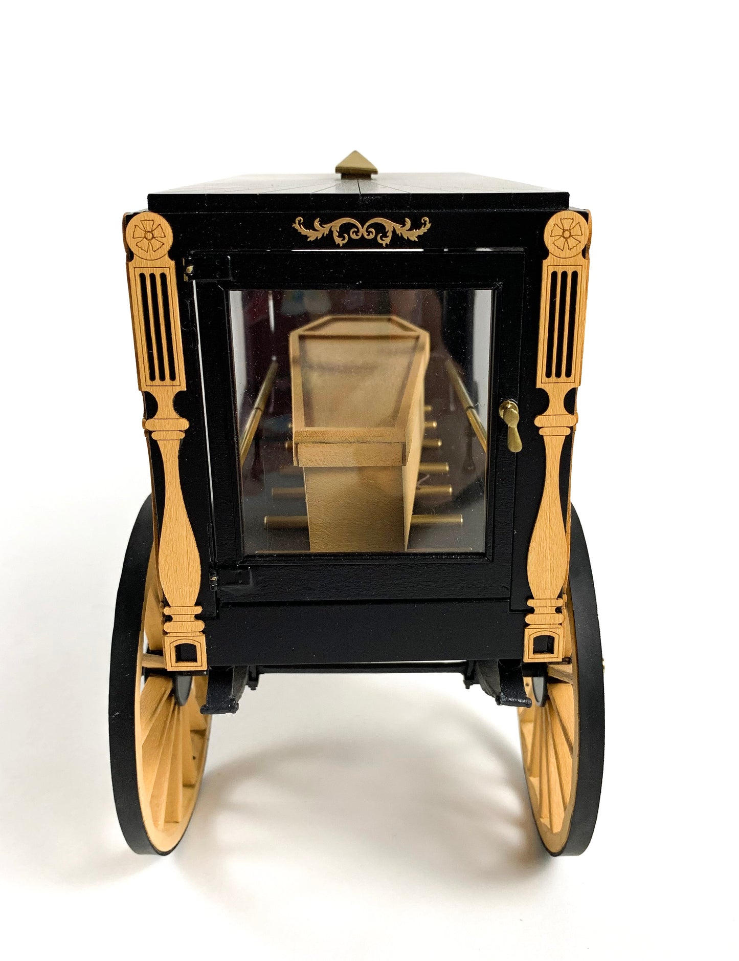 Model Trailways 1895 Horse-Drawn Hearse Wagon Wood & Metal Model Kit 1:12 Scale