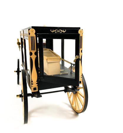Model Trailways 1895 Horse-Drawn Hearse Wagon Wood & Metal Model Kit 1:12 Scale