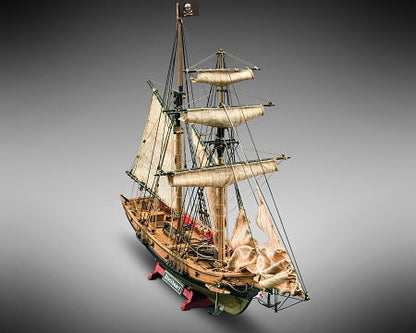 Dusek-Mamoli - Mamoli MV82 - Blackbeard - Wood Plank-On-Frame Ship Model Kit - Length: 520 mm (21"), Height: 350 mm (14") Scale 1/57