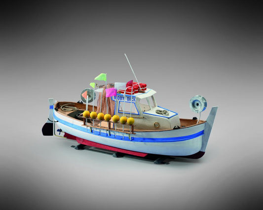 Dusek-Mamoli - Mamoli MM72 Moby Dick - Wooden model kit with pre-carved hull - Scale 1/35 - Length 10.6 in - Height 3.5 in