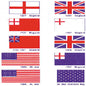 3/4" x 1-1/8" Cloth US and British Flags